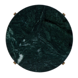 Butler Specialty Nigella Stylish Round Accent Table With Black Iron Legs, Perfect For Modern Living Spaces And Entryways Green Iron,Marble 5245475-butler