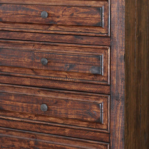 Homeroots 37" Chocolate Solid Wood Five Drawer Chest  Solid Wood 524563