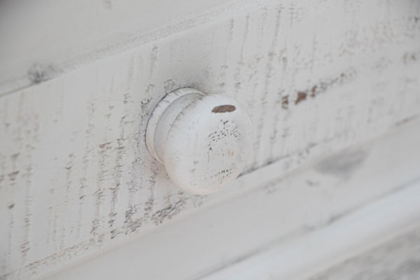 Homeroots 55" White Solid Wood Three Drawer Gentlemans Chest  Solid Wood 524565