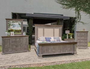 Homeroots 37" Gray Solid Wood Five Drawer Chest  Solid Wood 524584