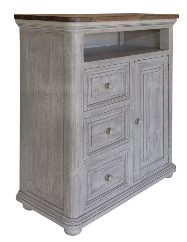 Homeroots 39" Gray Solid Wood Three Drawer Chest  Solid Wood 524586