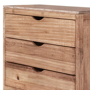 Homeroots 36" Natural Solid Wood Three Drawer Chest  Solid Wood 524589
