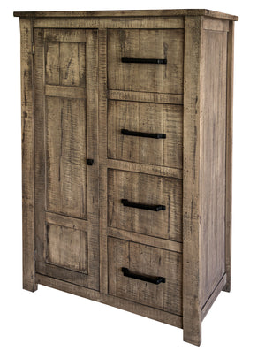 Homeroots 37" Brown Solid Wood Four Drawer Chest  Solid Wood 524592