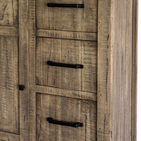 Homeroots 37" Brown Solid Wood Four Drawer Chest  Solid Wood 524592