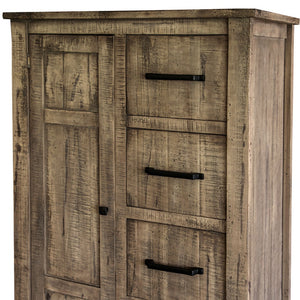 Homeroots 37" Brown Solid Wood Four Drawer Chest  Solid Wood 524592