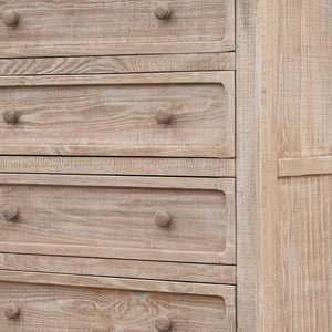 Homeroots 40" Natural Solid Wood Four Drawer Chest  Solid Wood 524597