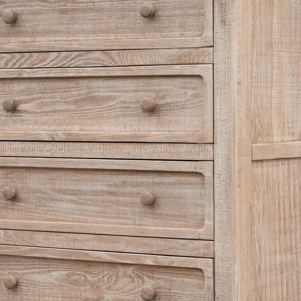 Homeroots 40" Natural Solid Wood Four Drawer Chest  Solid Wood 524597