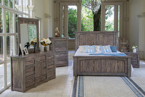 Homeroots 67" Gray Solid Wood Six Drawer Triple Dresser  Solid Wood 524603