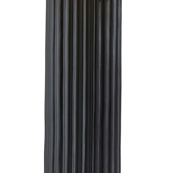 HomeRoots 29" Black Ceramic Cylinder Table Lamp - Stylish Beige Shade for Home Decor & Ambient Lighting 524627