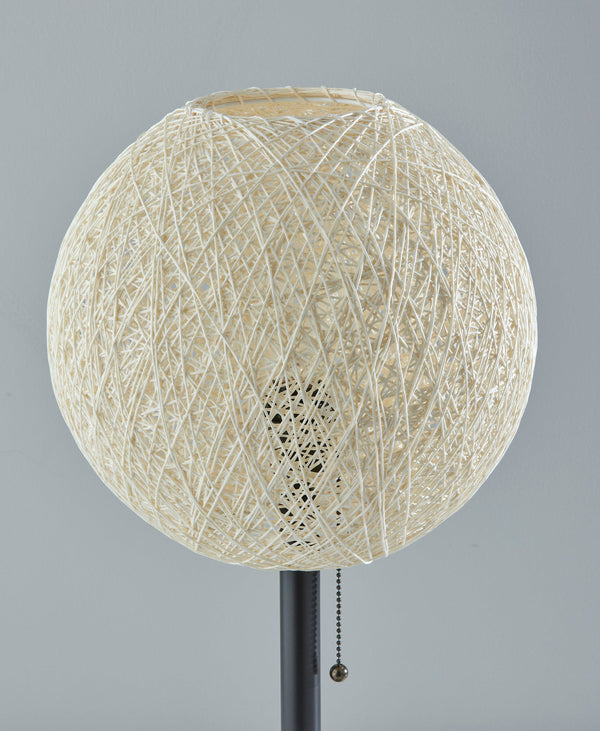 Homeroots 24" Antiqued Bronze Metal Candlestick Table Lamp With Off White Globe Shade   524635