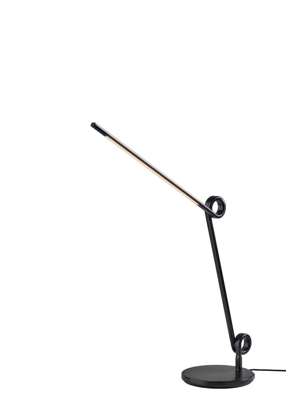 HomeRoots 35" Black Metal Desk Lamp with USB Port - Modern LED Touch Control Lighting for Home Office Elegance 524639