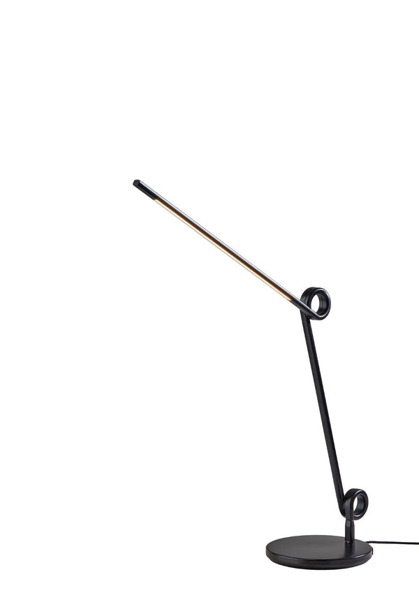 HomeRoots 35" Black Metal Desk Lamp with USB Port - Modern LED Touch Control Lighting for Home Office Elegance 524639