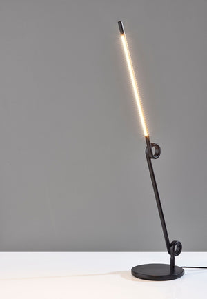 HomeRoots 35" Black Metal Desk Lamp with USB Port - Modern LED Touch Control Lighting for Home Office Elegance 524639
