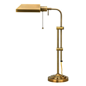 HomeRoots 26" Bronze Metal Adjustable Table Lamp - Vintage Industrial Design with Dimmable Functionality 524645