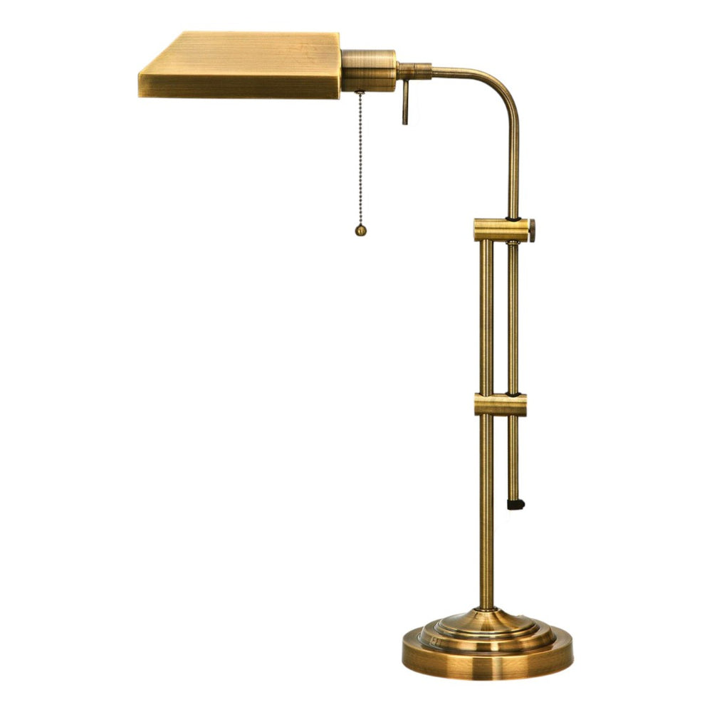 HomeRoots 26" Bronze Metal Adjustable Table Lamp - Vintage Industrial Design with Dimmable Functionality 524645
