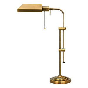 HomeRoots 26" Bronze Metal Adjustable Table Lamp - Vintage Industrial Design with Dimmable Functionality 524645