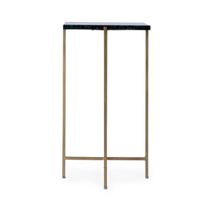 Butler Specialty Nigella Stylish Round Accent Table With Black Iron Legs, Perfect For Modern Living Spaces And Entryways Green Iron,Marble 5246475-butler