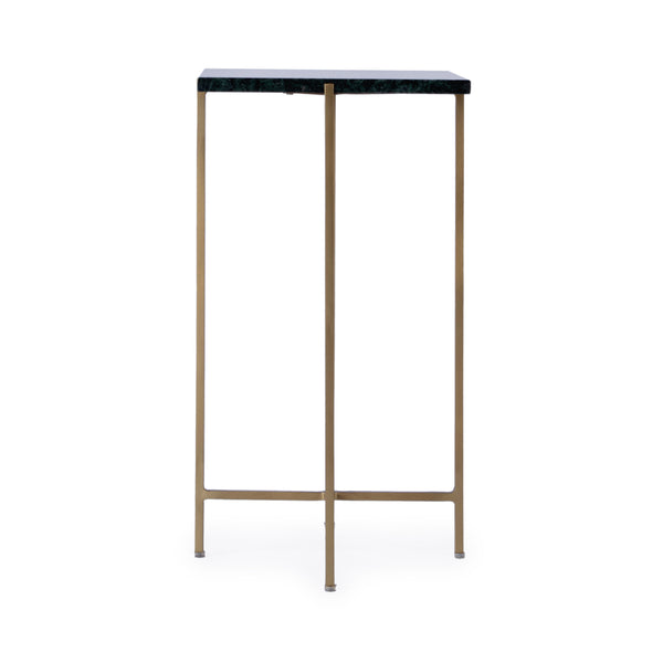 Butler Specialty Nigella Stylish Round Accent Table With Black Iron Legs, Perfect For Modern Living Spaces And Entryways Green Iron,Marble 5246475-butler