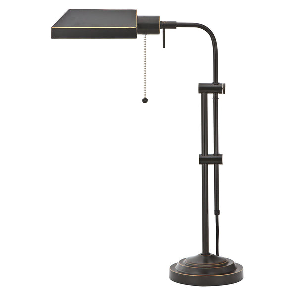 Homeroots 26" Bronze Metal Adjustable Table Lamp With Bronze Rectangular Shade   524647