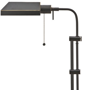 Homeroots 26" Bronze Metal Adjustable Table Lamp With Bronze Rectangular Shade   524647