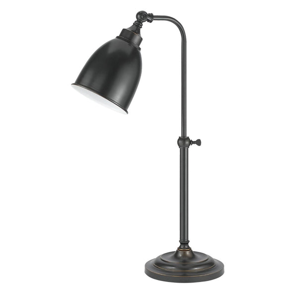 HomeRoots 27" Bronze Metal Lantern Table Lamp - Adjustable Height, Timeless Design for Home & Office Use 524650