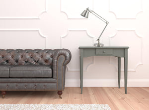 Homeroots 27" Nickel Metal Desk Table Lamp With Nickel Cone Shade   524653