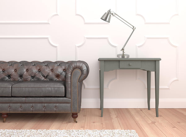 Homeroots 27" Nickel Metal Desk Table Lamp With Nickel Cone Shade   524653