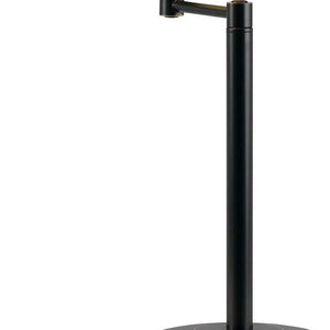 HomeRoots 29" Bronze Metal Swing Arm Table Lamp - Adjustable Design with Off-White Shade for Any Room 524656