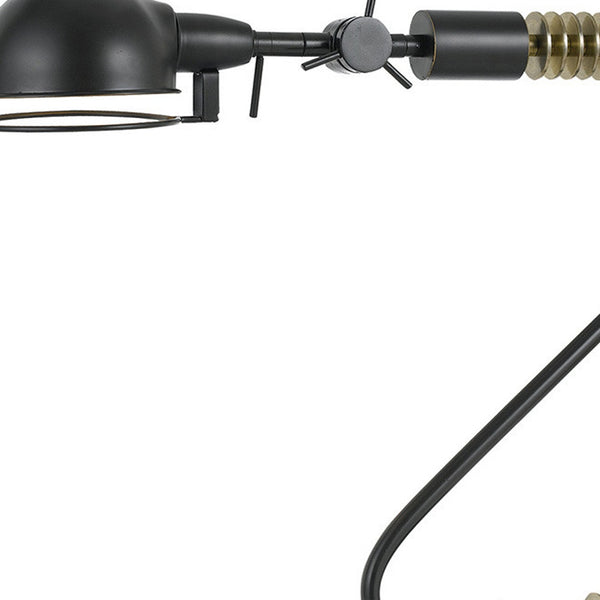 Homeroots 21" Bronze Metal Desk Table Lamp With Bronze Dome Shade   524664