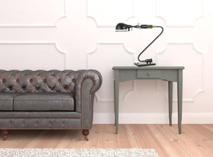 Homeroots 21" Bronze Metal Desk Table Lamp With Bronze Dome Shade   524664