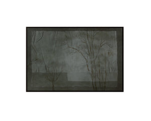 Sunpan ENCHANTED Forest Giclée Art Print - 60" x 40" Hand-Embellished Artwork in Black Floater Frame Green A0436