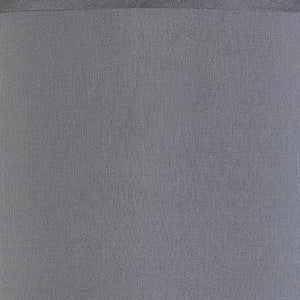 Homeroots 25" Nickel Metal Round Table Lamp With Gray Cone Shade   524684