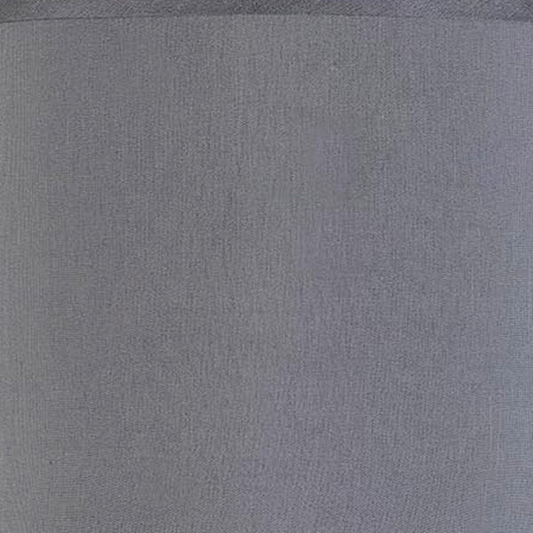 Homeroots 25" Nickel Metal Round Table Lamp With Gray Cone Shade   524684