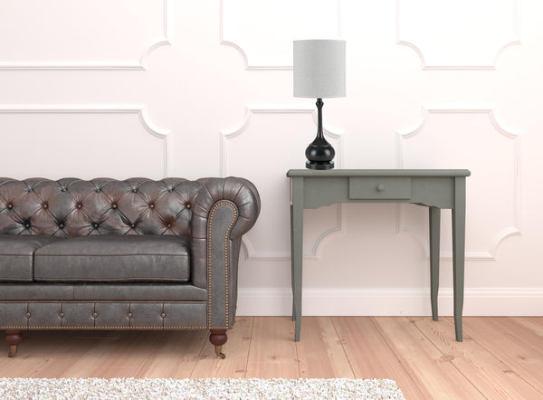 Homeroots 25" Bronze Metal Table Lamp With Beige Drum Shade   524685