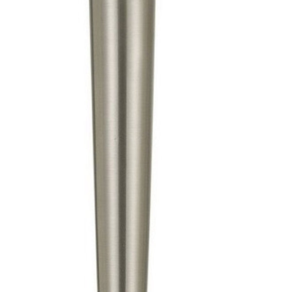 HomeRoots 29" Nickel Metal Table Lamp with USB Port & Off-White Shade - Modern Accent for Any Room 524699