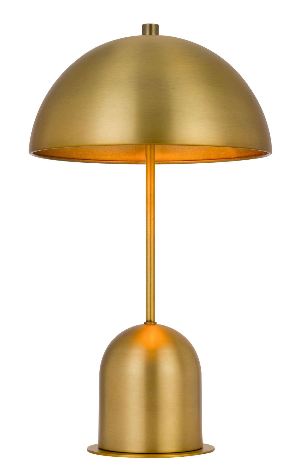 Homeroots 20" Antiqued Brass Metal Novelty Desk Lamp With Antiqued Brass Dome Shade   524709