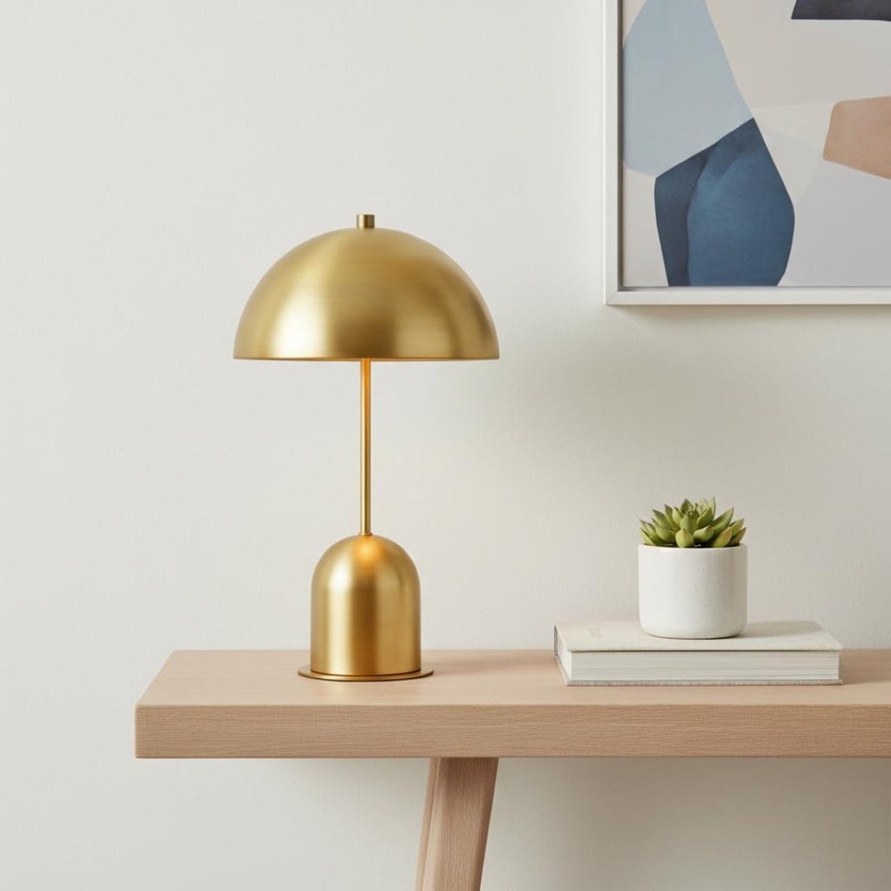 HomeRoots 20" Antiqued Brass Metal Desk Lamp - Vintage-Inspired Task Lighting with Adjustable Brightness & Style 524709