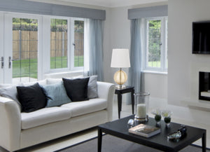 HomeRoots 28" Modern Nickel Metal Globe Table Lamp with Elegant White Shade for Stylish Ambient Lighting 524723