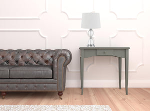 Homeroots 24" Clear Metal Table Lamp With White Empire Shade   524726