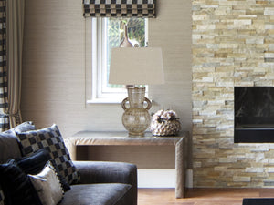 Homeroots 26" Bronze Ceramic Gourd Table Lamp With Brown Empire Shade   524736