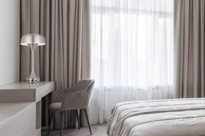 Homeroots 22" Nickel Metal Two Light Usb Table Lamp With Nickel Dome Shade   524740