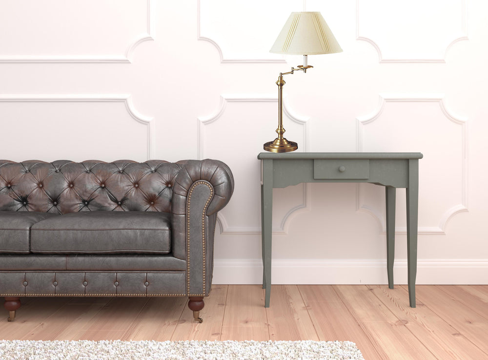 Homeroots 30" Bronze Metal Table Lamp With Off White Empire Shade   524750