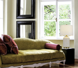 Homeroots 24" Ivory Metal Table Lamp With White Drum Shade   524784