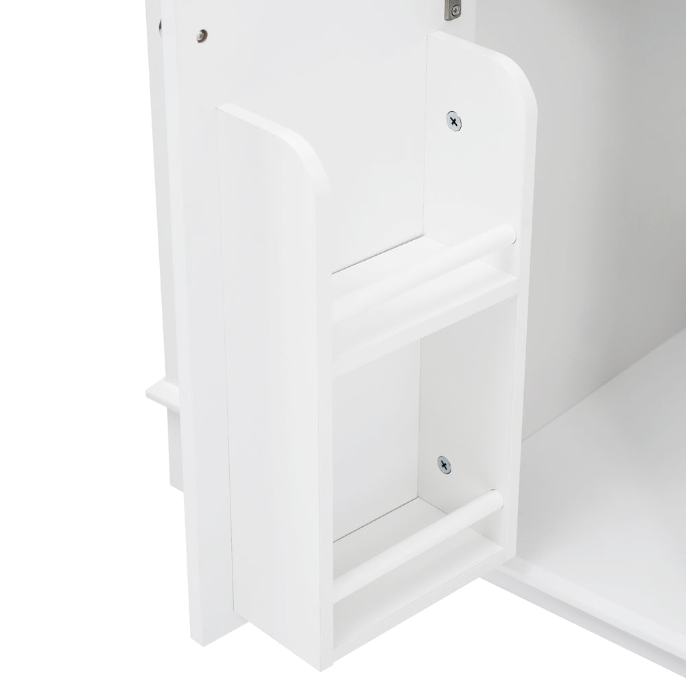 English Elm Christopher Knight Home® - 46" Bathroom Vanity Cabinet Only – 6 Soft-Close Drawers, Double Doors, Pine Legs, Open-Back Design N759P351752K