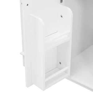 English Elm Christopher Knight Home® - 46" Bathroom Vanity Cabinet Only – 6 Soft-Close Drawers, Double Doors, Pine Legs, Open-Back Design N759P351752K