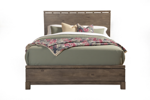 Homeroots Gray Distressed Solid Wood Queen Bed Frame - Stylish Comfort & Durable Design For Your Bedroom Oasis  Wood 524803