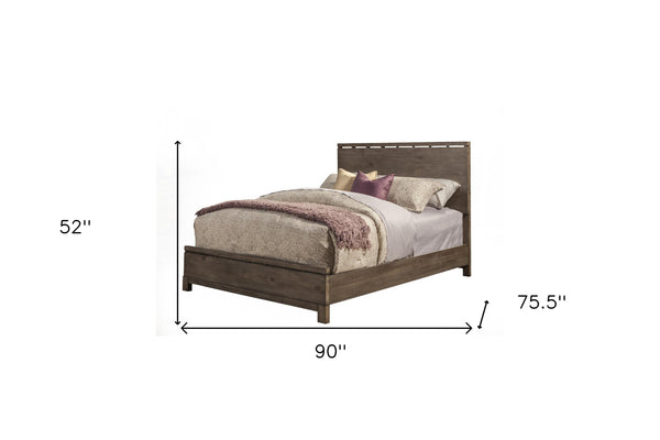 Homeroots Gray Wood California King Bed Frame  Wood 524804