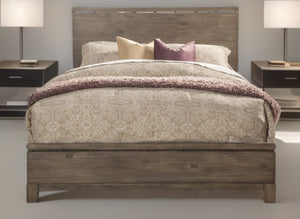 Homeroots Gray Wood California King Bed Frame  Wood 524804