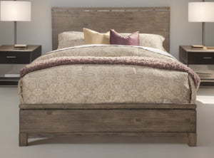 Homeroots Gray Wood King Bed Frame  Wood 524805