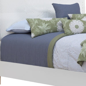 HomeRoots White Carved Geometric Solid Wood California King Bed Frame - Elegant Mid-Century Design & Comfort 524807